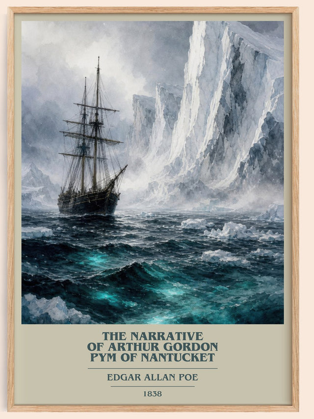 Narrative Of Arthur Gordon Pym Of Nantucket Book Cover Poster – E. Poe