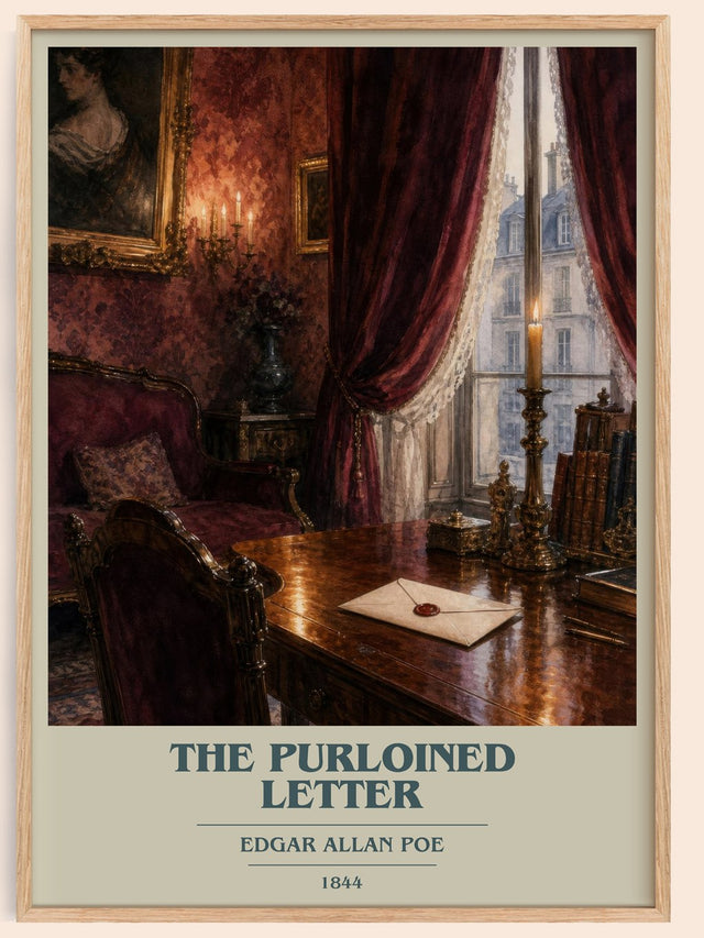 The Purloined Letter Book Cover Poster by Edgar Allan Poe