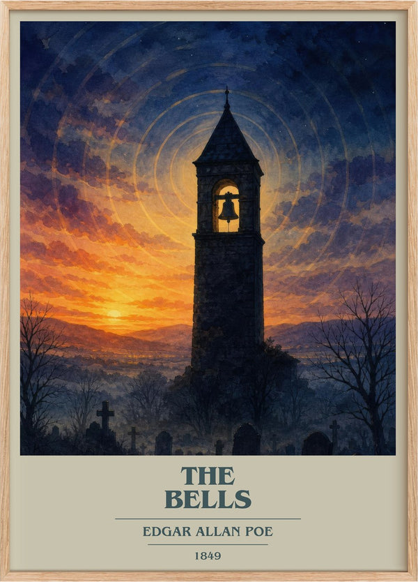 The Bells Book Cover Poster by Edgar Allan Poe