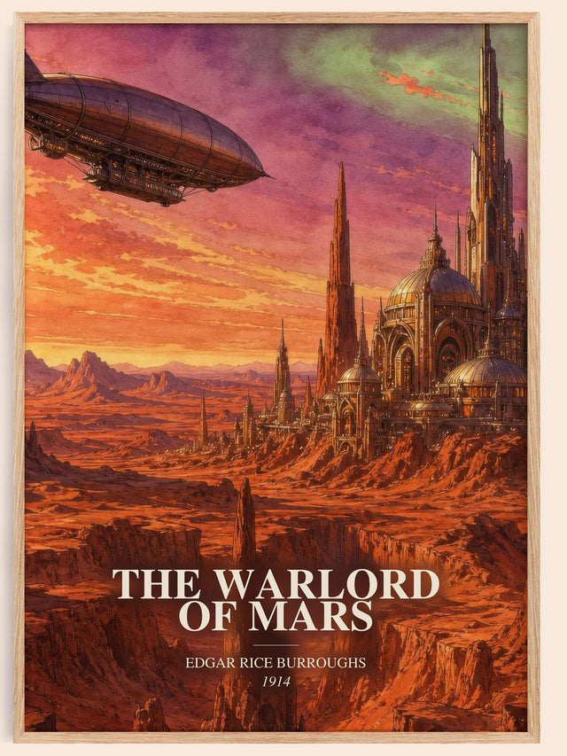 Warlord Of Mars Book Watercolour Illustration by Edgar Rice Burroughs