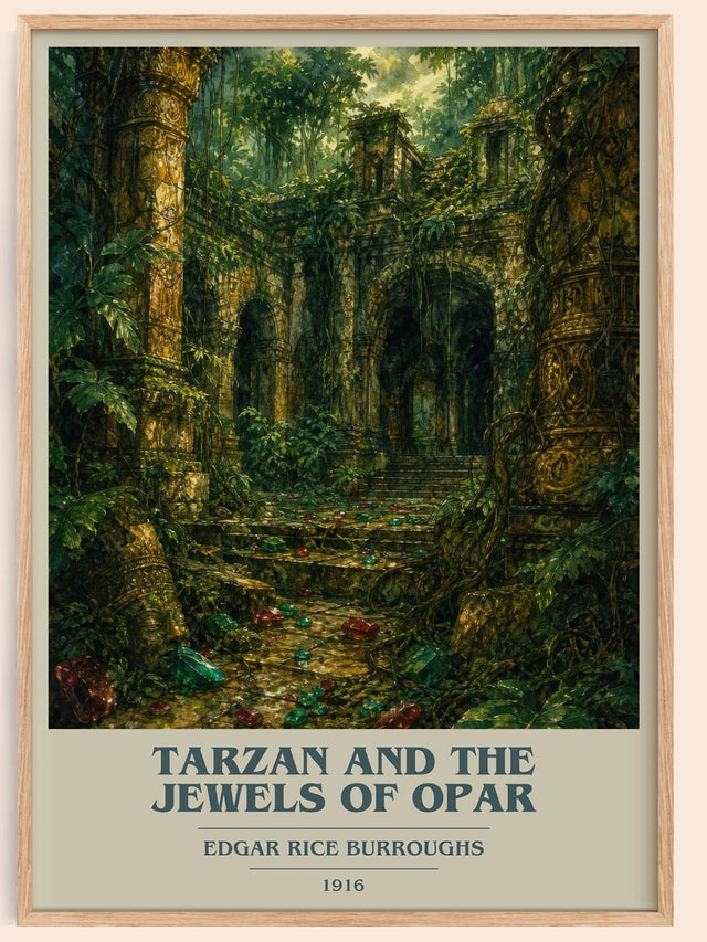 Tarzan And The Jewels Of Opar Book Cover Poster by E. Burroughs