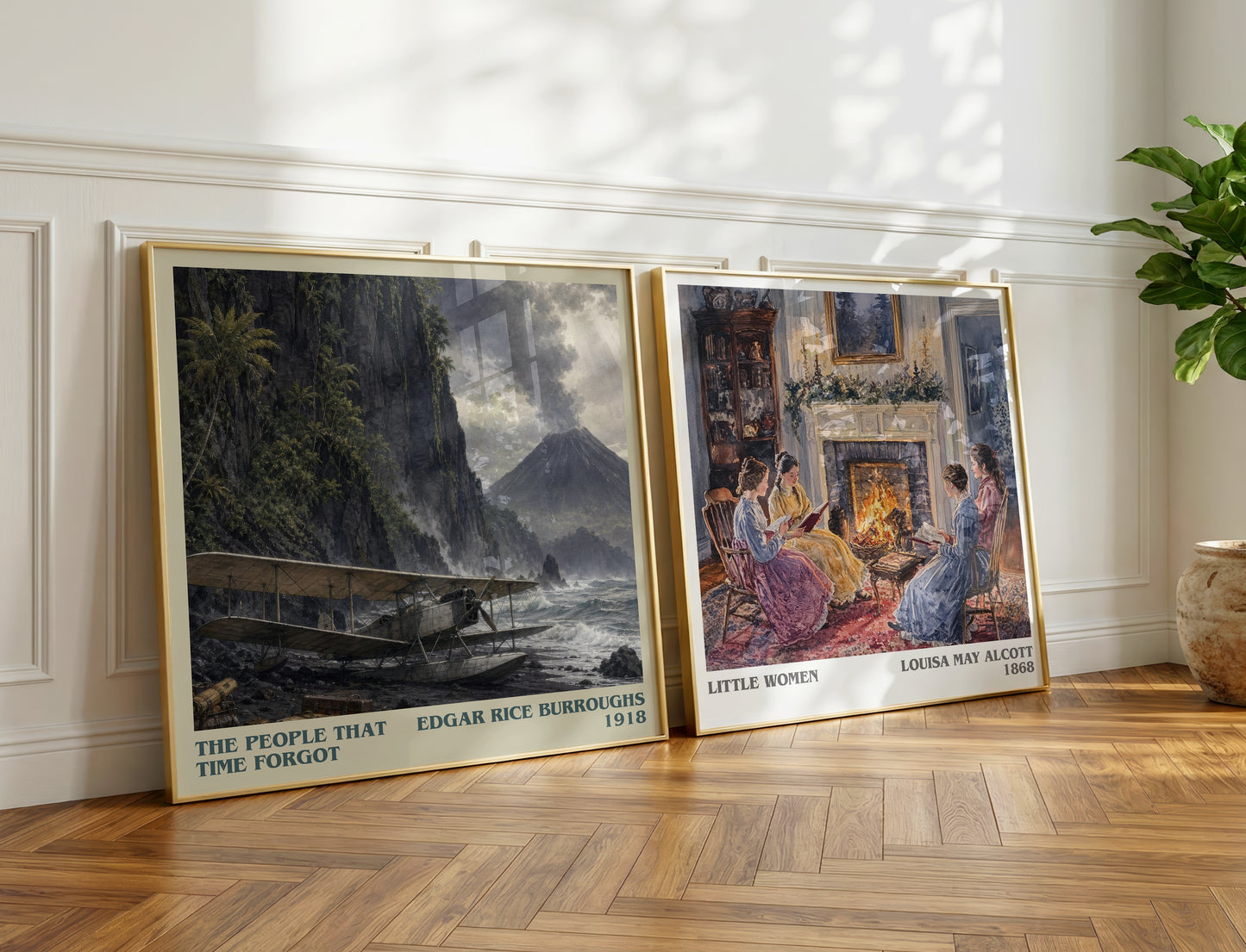 The People That Time Forgot literary print on bookshelf – Edgar Rice Burroughs fan gift