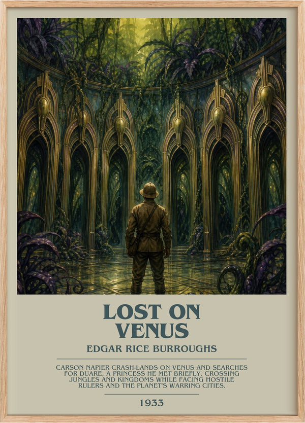 Lost On Venus Bookish Wall Art by Edgar Rice Burroughs