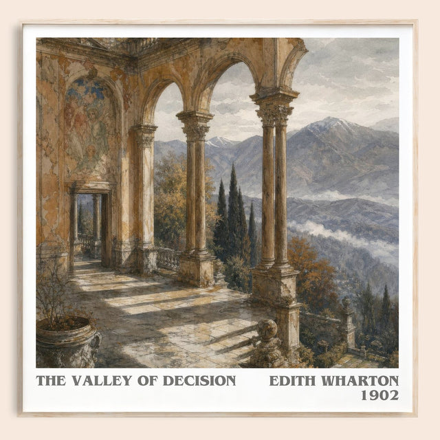 The Valley Of Decision Literary Art Print by Edith Wharton