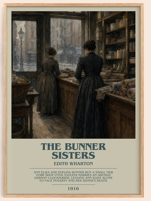 The Bunner Sisters Bookish Wall Art by Edith Wharton