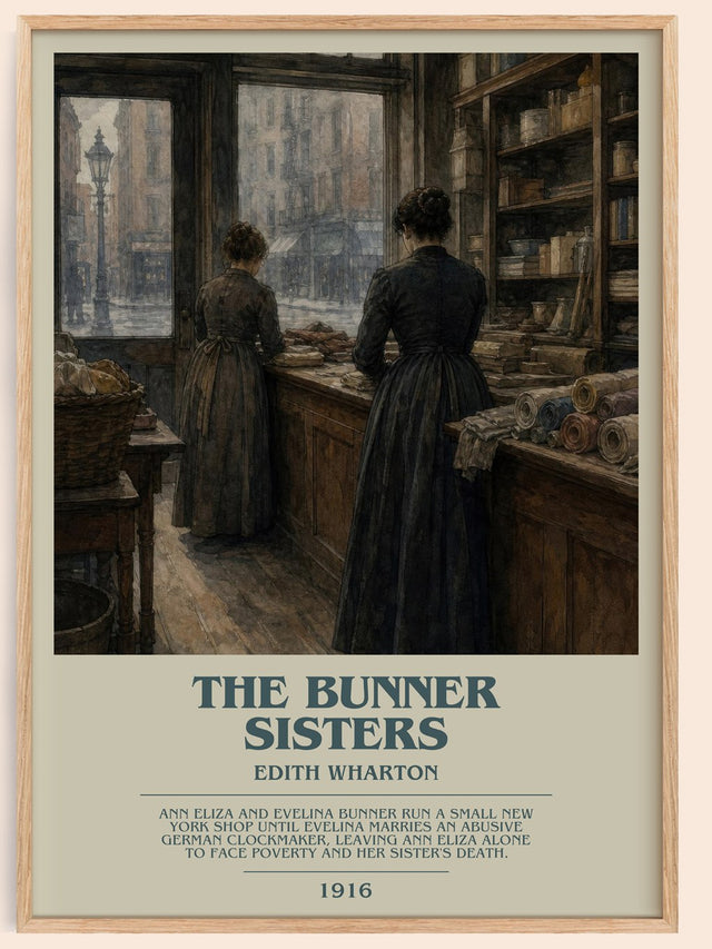The Bunner Sisters Bookish Wall Art by Edith Wharton