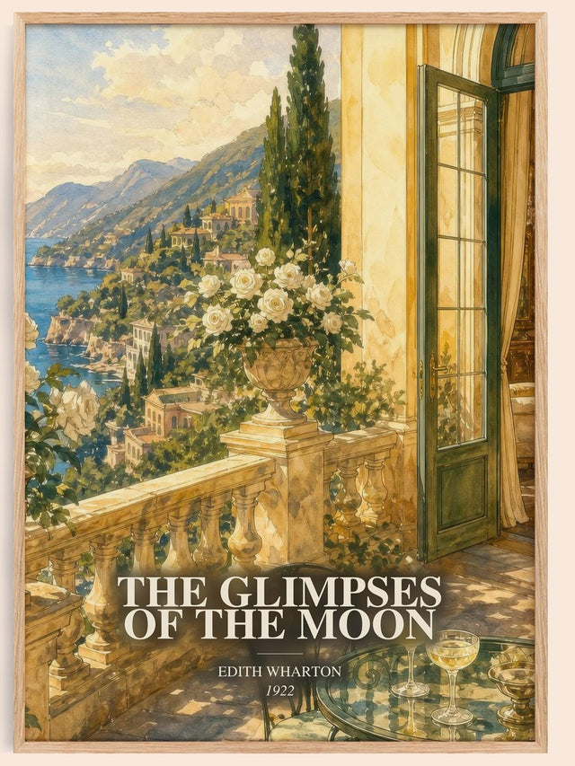Glimpses Of The Moon Book Watercolour Illustration by Edith Wharton
