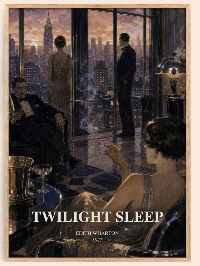 Twilight Sleep Book Watercolour Illustration by Edith Wharton