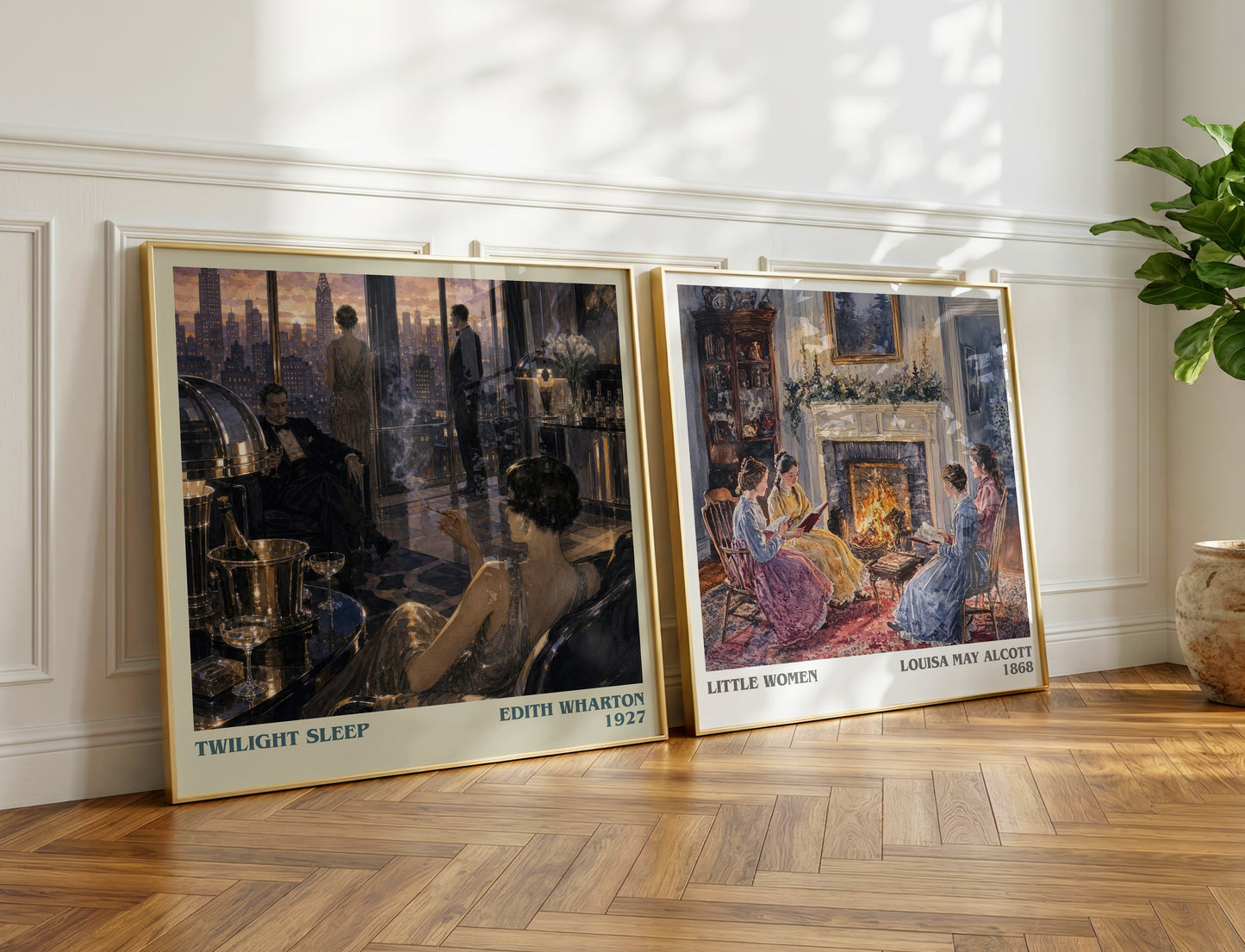 Twilight Sleep literary print on bookshelf – Edith Wharton fan gift