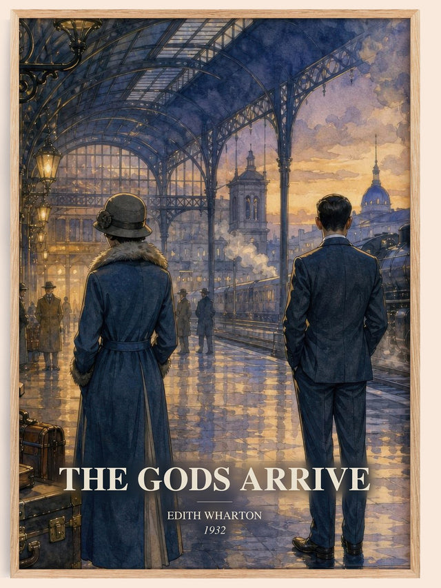 The Gods Arrive Book Watercolour Illustration by Edith Wharton