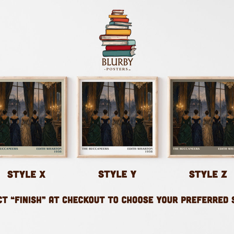 The Buccaneers literary print in frame leaning in hallway – historical fiction wall art