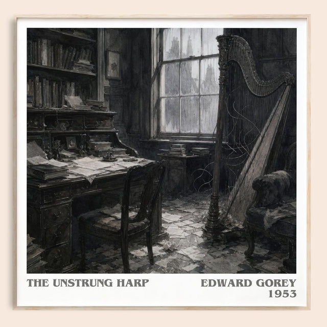 The Unstrung Harp Literary Art Print by Edward Gorey