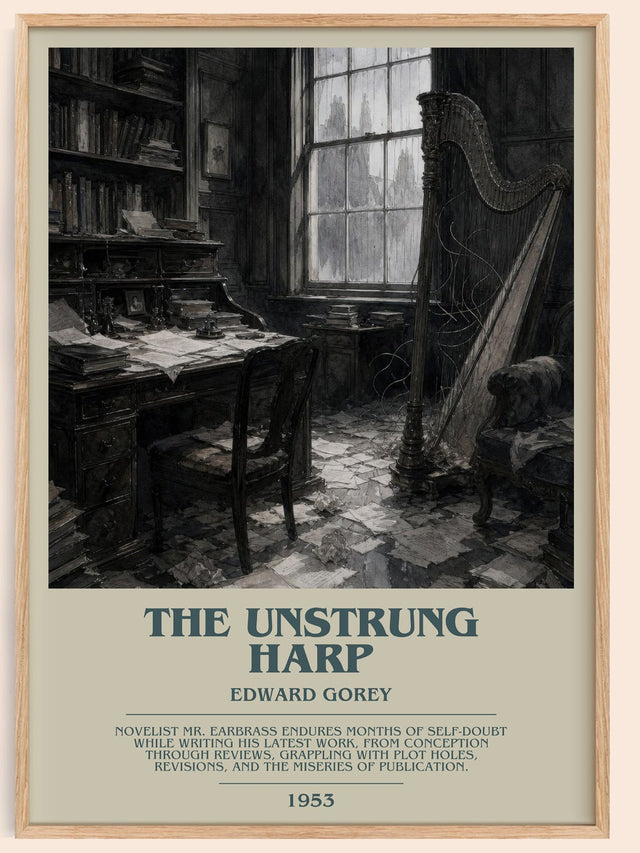 The Unstrung Harp Bookish Wall Art by Edward Gorey