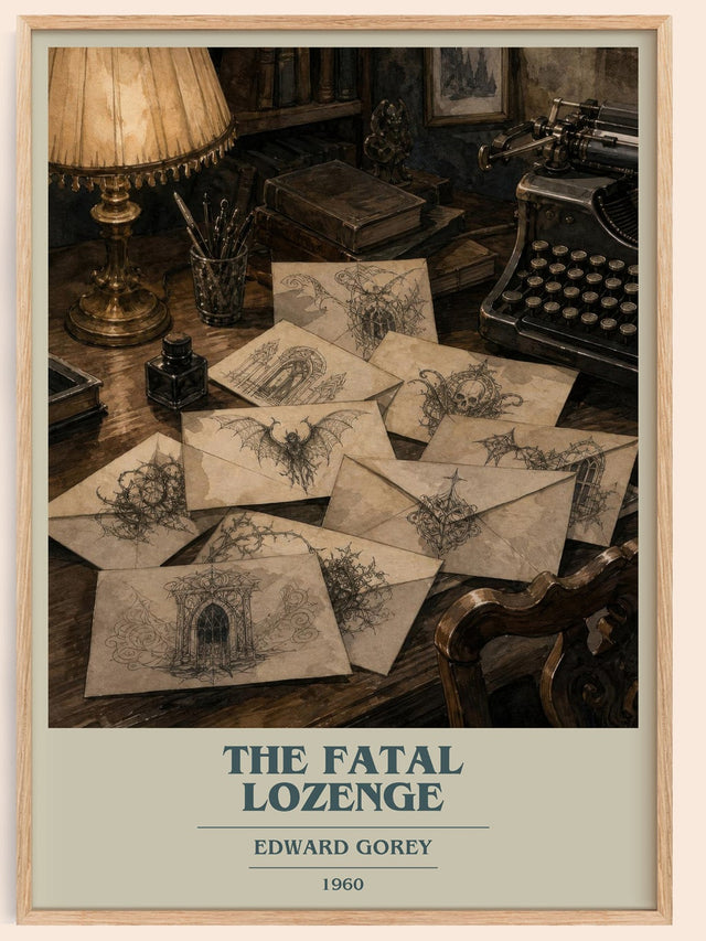 The Fatal Lozenge Book Cover Poster by Edward Gorey