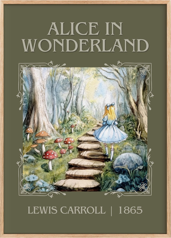 Alice's Adventures in Wonderland Classic Book Art Print by L. Carroll