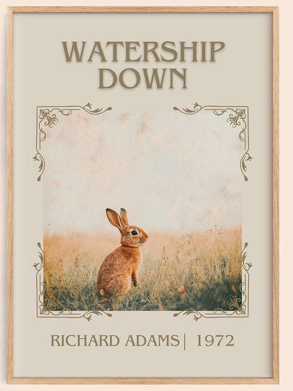 Watership Down classic book art book poster by Richard Adams – framed literary art print