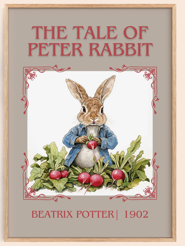The Tale of Peter Rabbit classic book art book poster by Beatrix Potter – framed literary art print