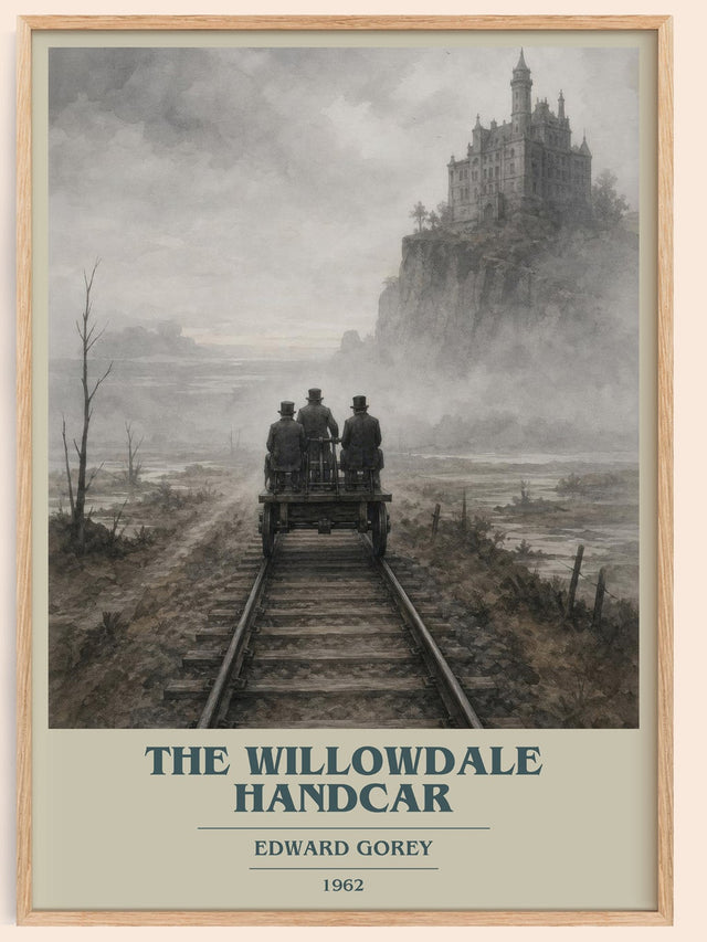 The Willowdale Handcar Book Cover Poster by Edward Gorey