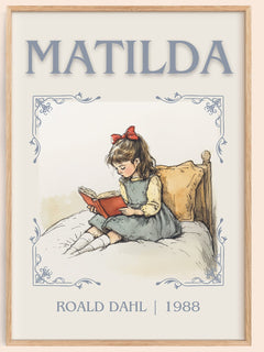 Matilda Classic Book Art Print by Roald Dahl