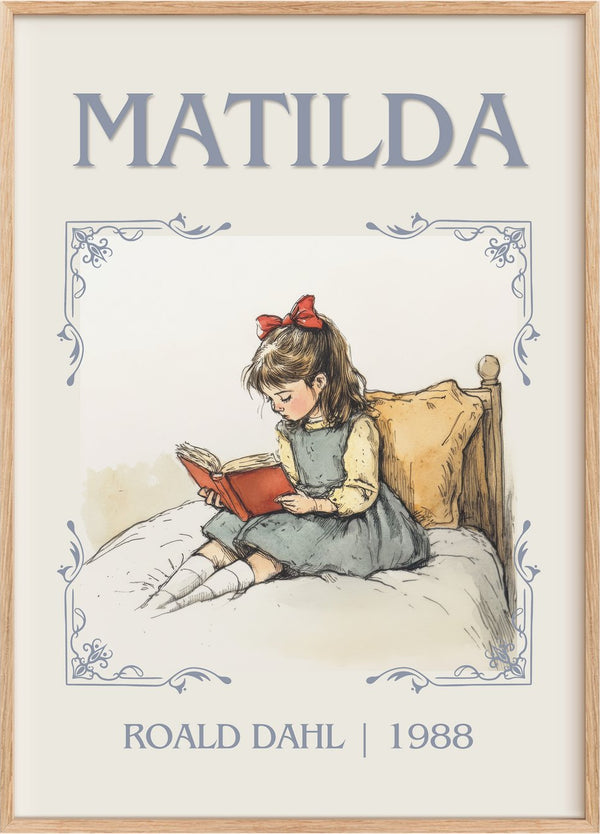 Matilda Classic Book Art Print by Roald Dahl