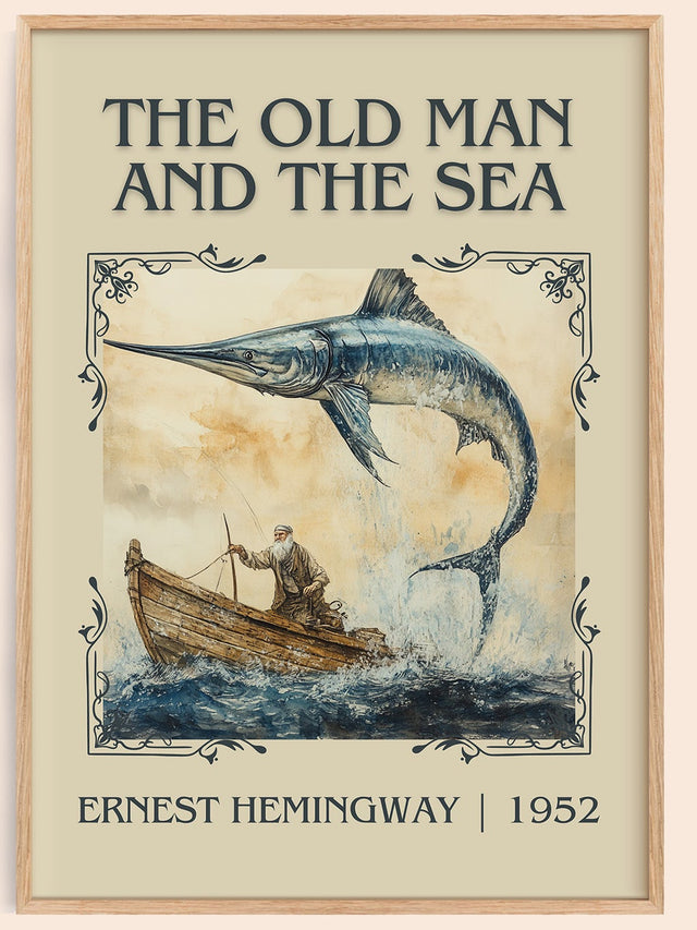 The Old Man and the Sea Classic Book Art Print by Ernest Hemingway