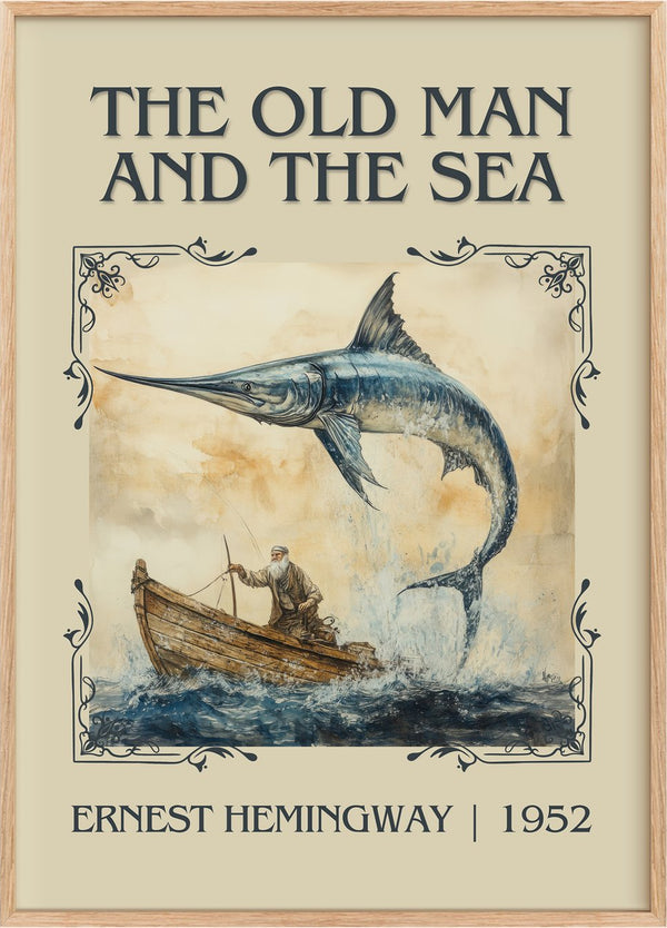 The Old Man and the Sea Classic Book Art Print by Ernest Hemingway