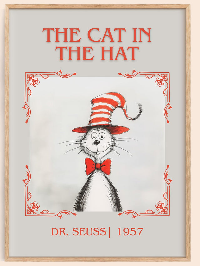 The Cat in the Hat Classic Book Art Print by Dr. Seuss