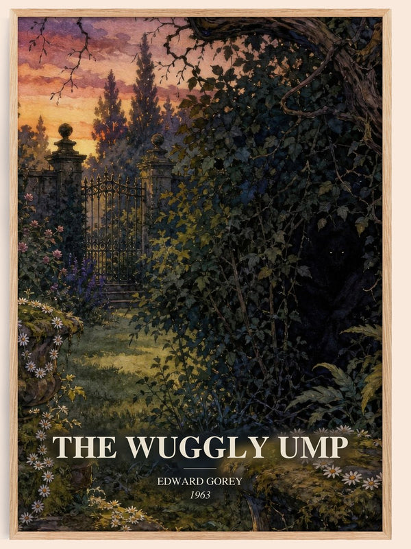 The Wuggly Ump watercolour book poster by Edward Gorey – framed literary art print