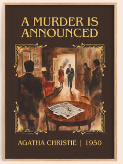A Murder is Announced Classic Book Art Print by Agatha Christie