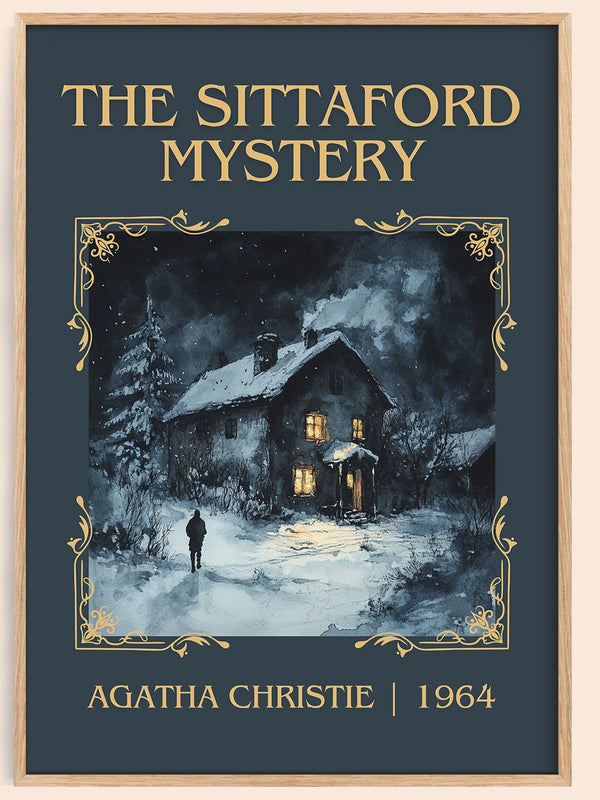 The Sittaford Mystery classic book art book poster by Agatha Christie – framed literary art print