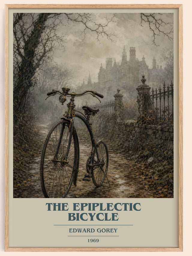 The Epiplectic Bicycle Book Cover Poster by Edward Gorey
