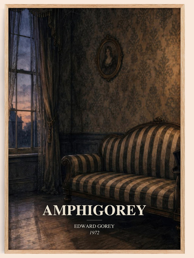 Amphigorey Book Watercolour Illustration by Edward Gorey
