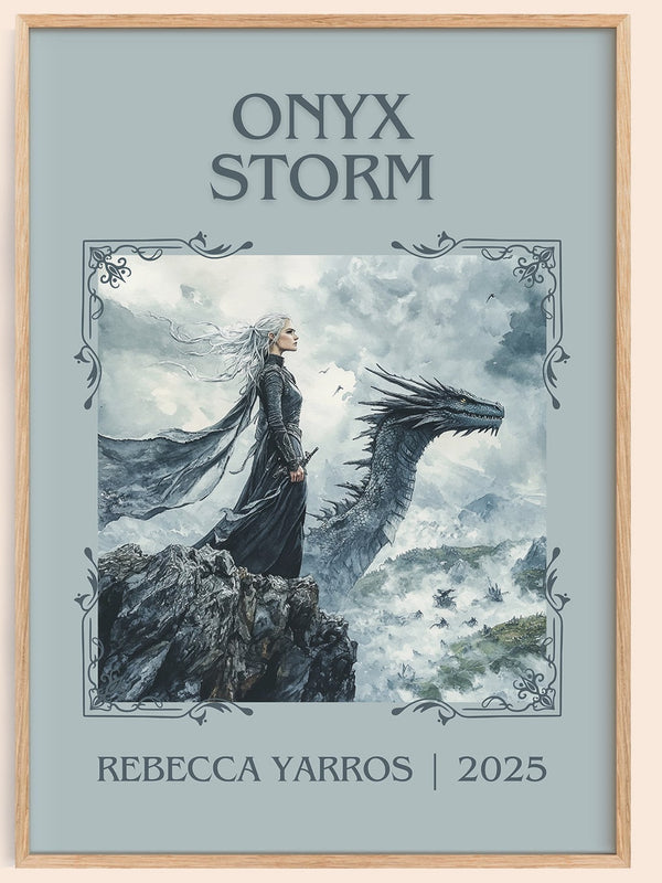 Onyx Storm classic book art book poster by Rebecca Yarros – framed literary art print
