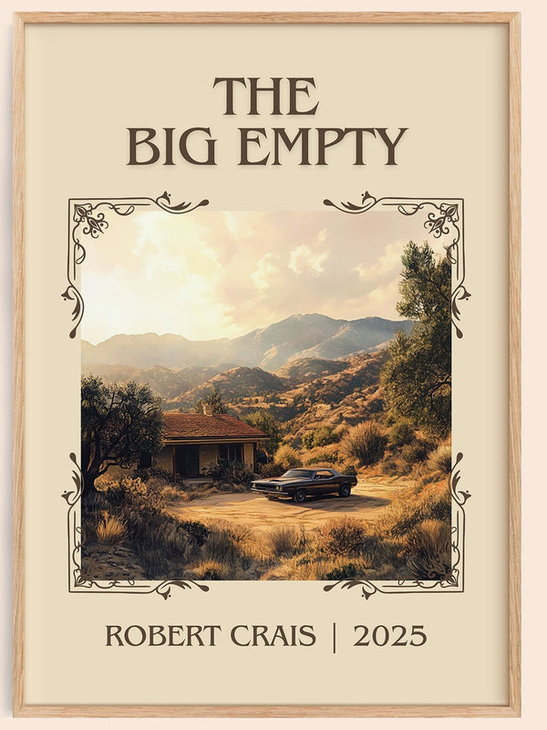 The Big Empty classic book art book poster by Robert Crais – framed literary art print