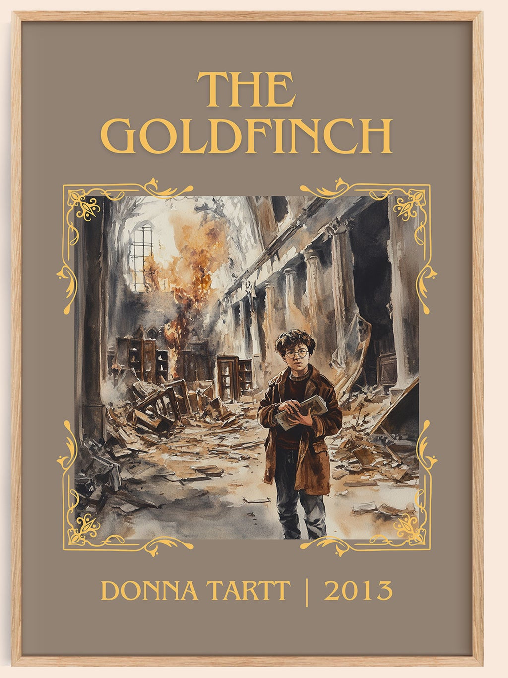 The Goldfinch classic book art book poster by Donna Tartt – framed literary art print