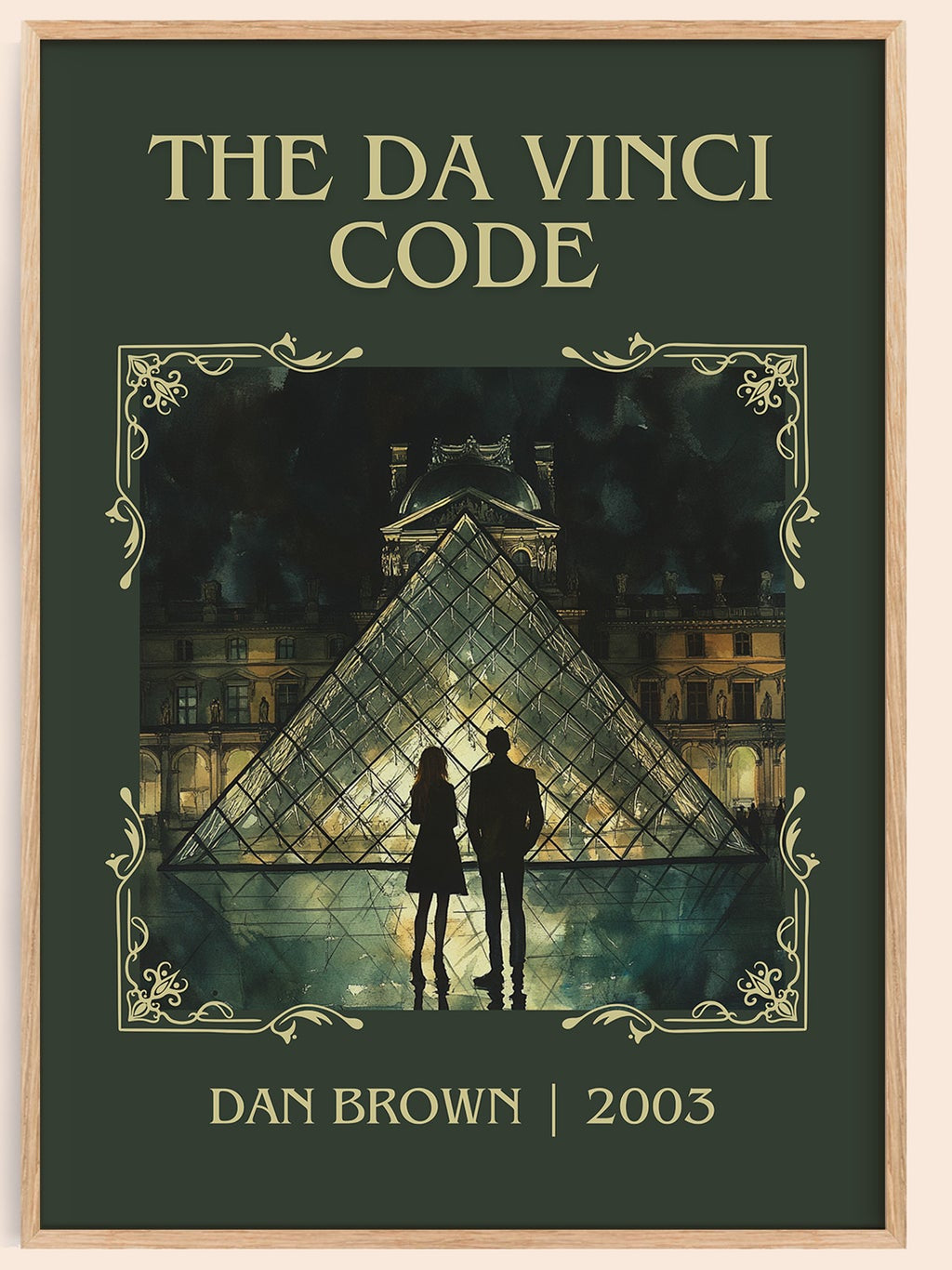 The Da Vinci Code classic book art book poster by Dan Brown – framed literary art print