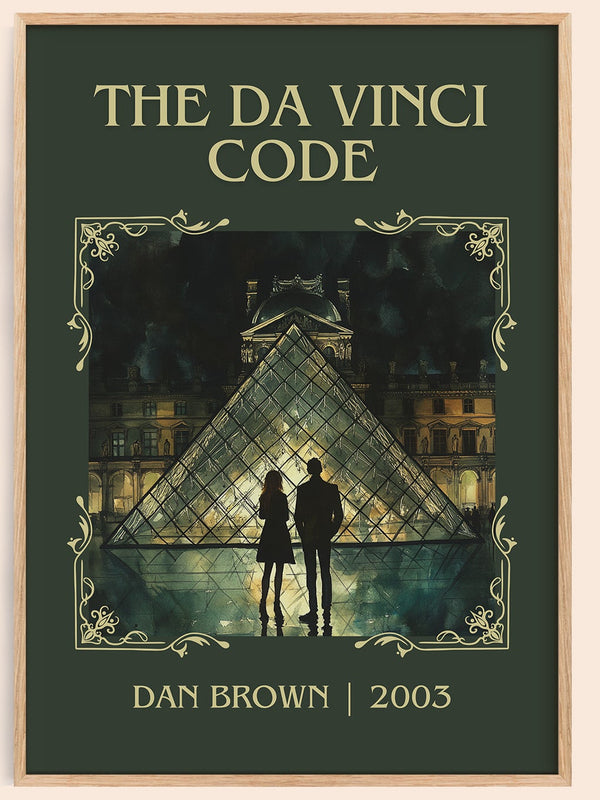 The Da Vinci Code classic book art book poster by Dan Brown – framed literary art print