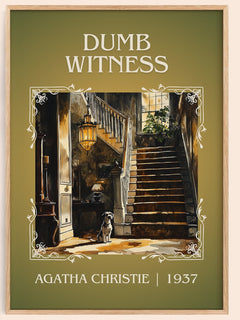 Dumb Witness Classic Book Art Print by Agatha Christie