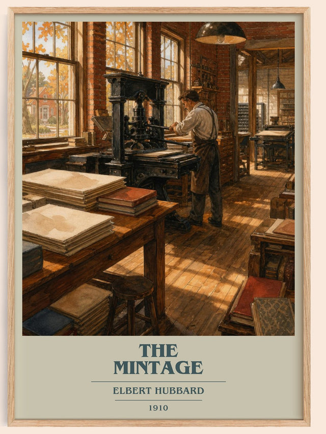 The Mintage Book Cover Poster by Elbert Hubbard