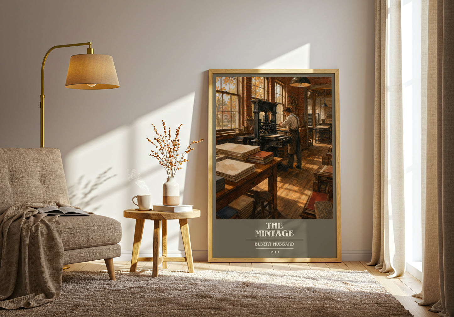 The Mintage book cover print on bookshelf – Elbert Hubbard fan gift
