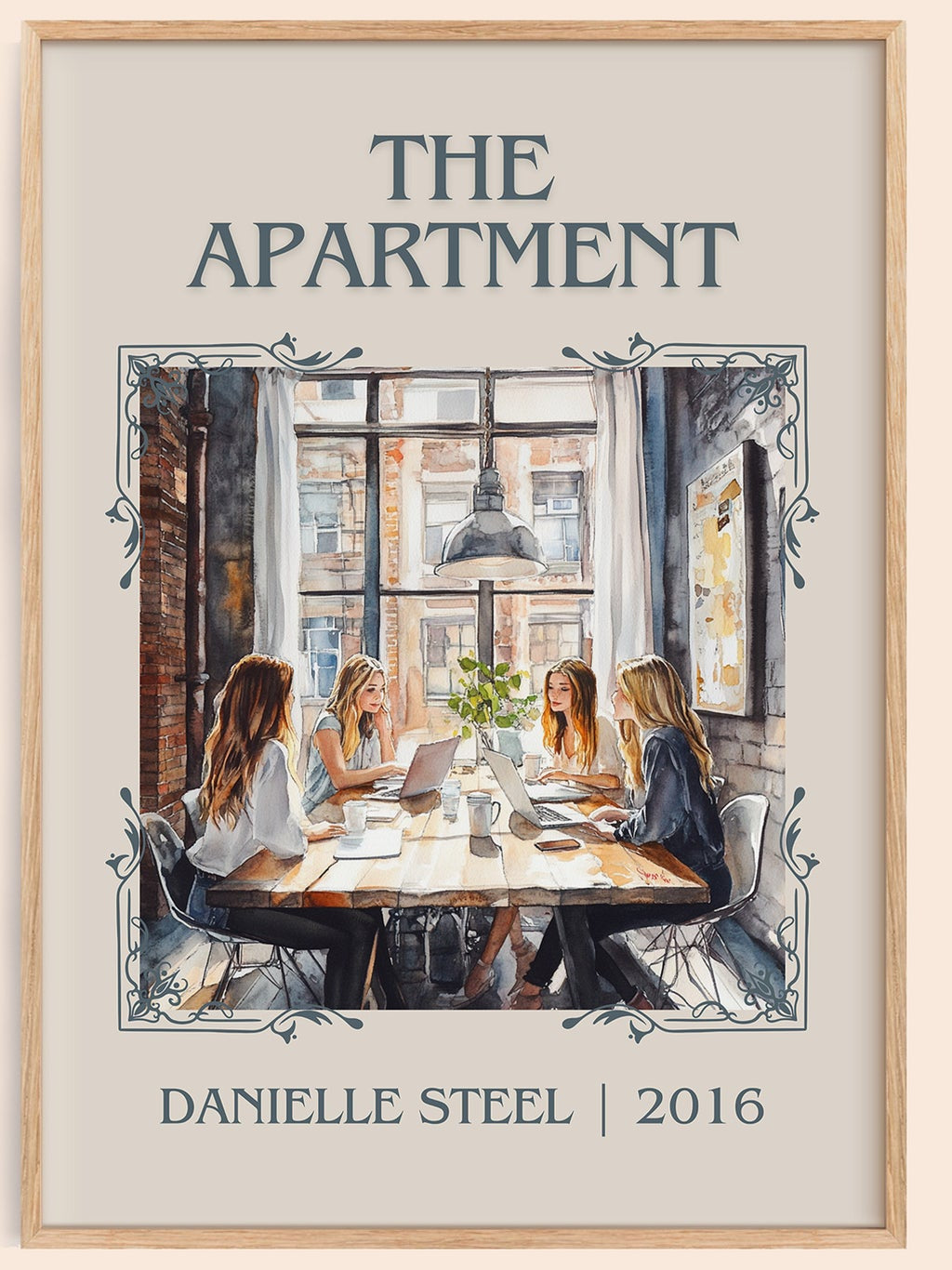 The Apartment classic book art book poster by Danielle Steel – framed literary art print