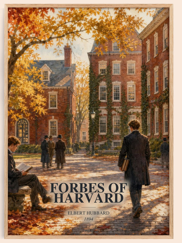 Forbes Of Harvard Book Watercolour Illustration by Elbert Hubbard