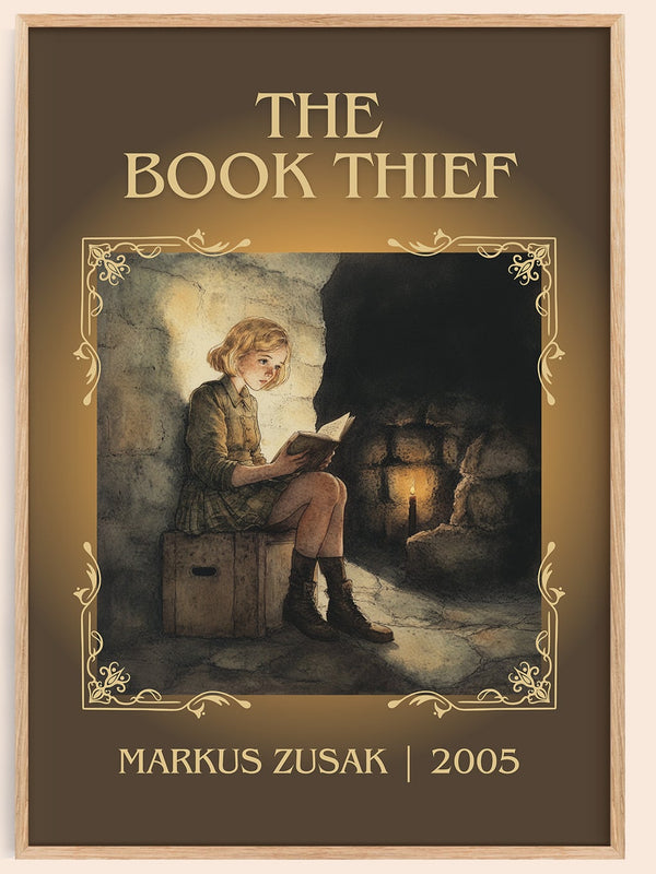 The Book Thief classic book art book poster by Markus Zusak – framed literary art print
