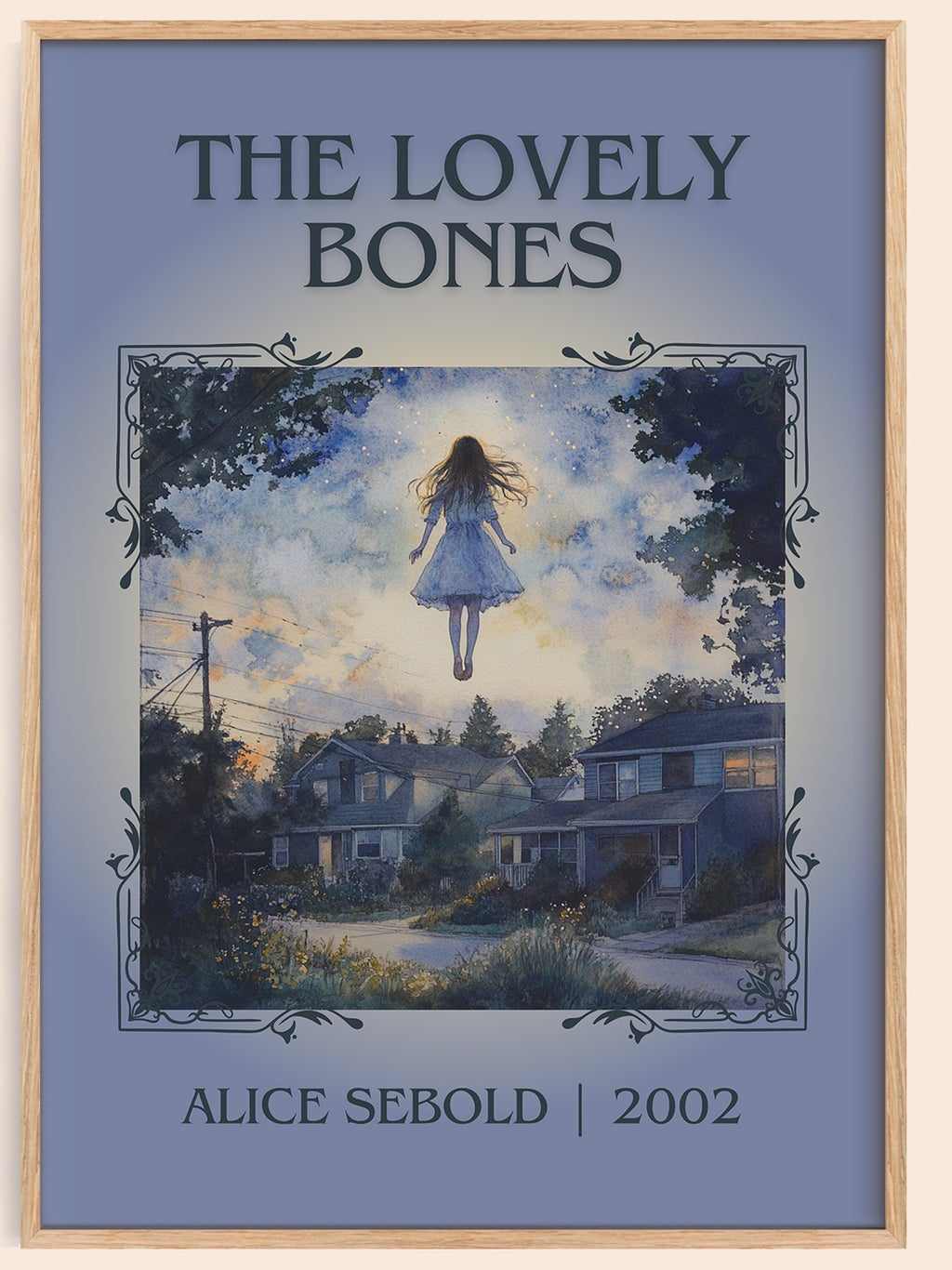 The Lovely Bones classic book art book poster by Alice Sebold – framed literary art print