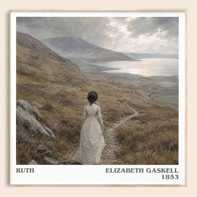 Ruth literary book poster by Elizabeth Gaskell – framed literary art print