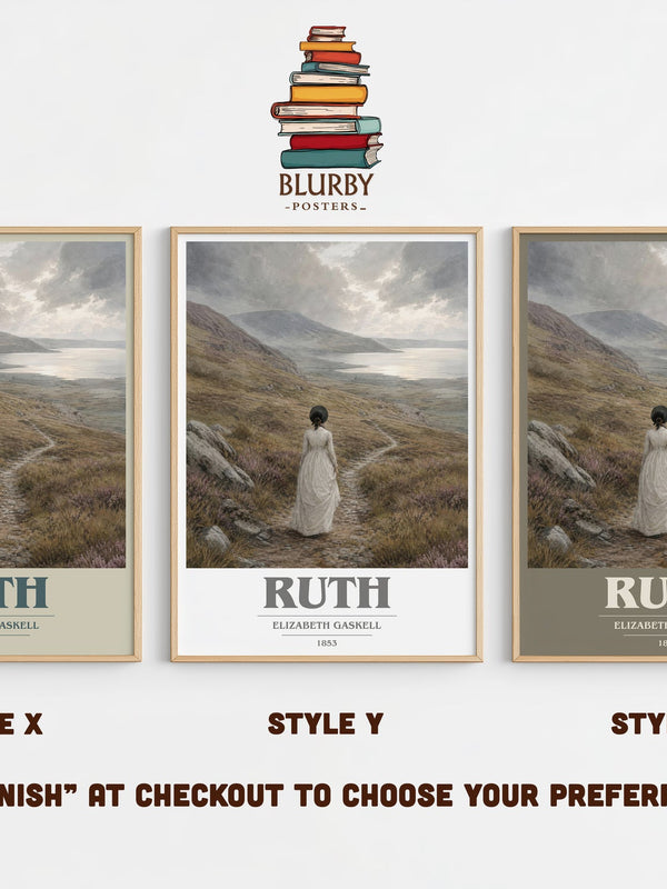 Ruth book cover print in frame leaning in hallway – classic literature wall art