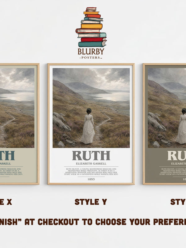 Ruth bookish print in frame leaning in hallway – classic literature wall art
