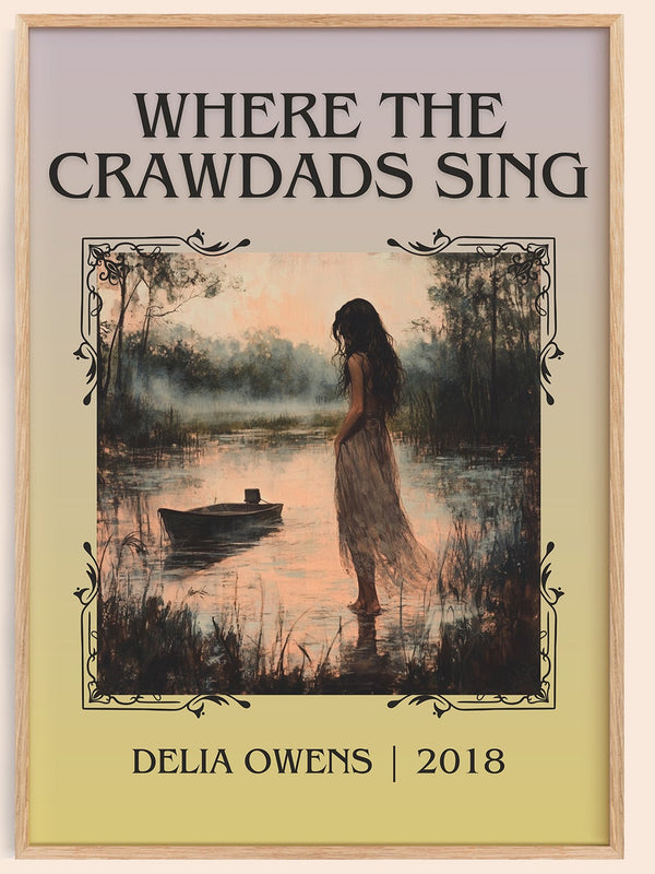 Where the Crawdads Sing classic book art book poster by Delia Owens – framed literary art print