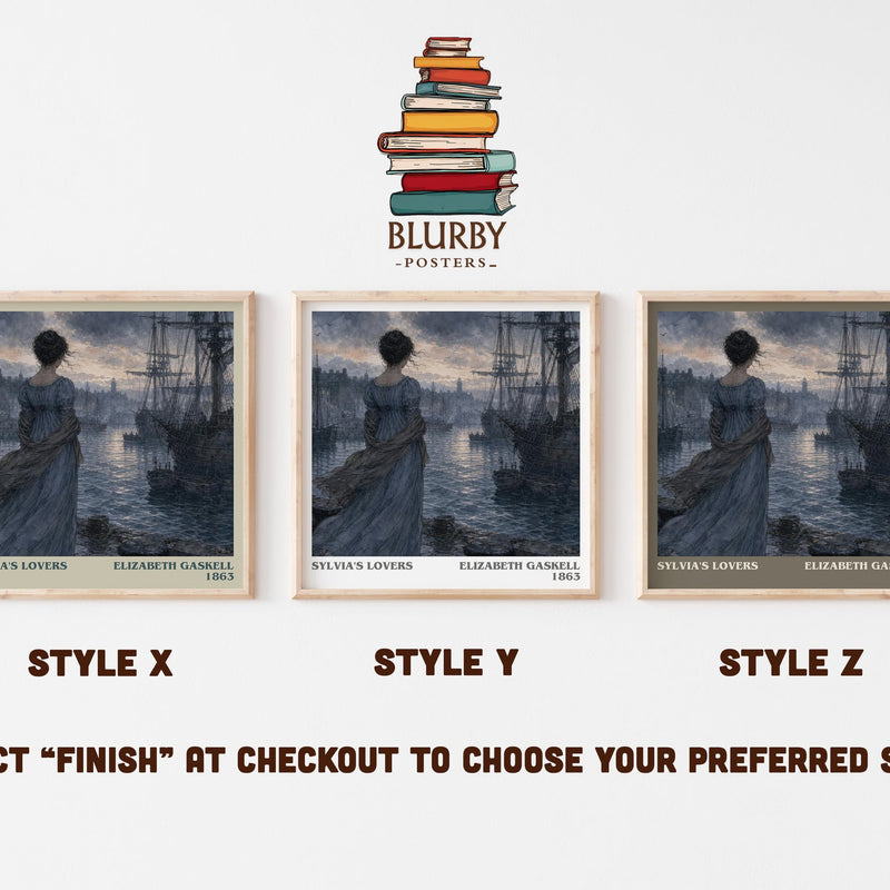 Sylvia'S Lovers literary print in frame leaning in hallway – historical fiction wall art
