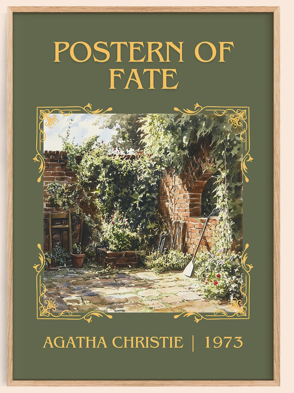 Postern of Fate classic book art book poster by Agatha Christie – framed literary art print